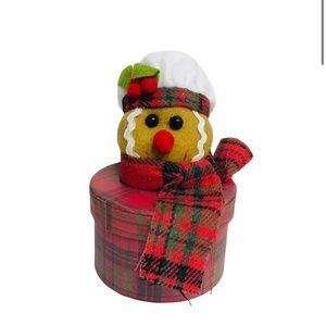 Beautiful Gingerbread Boy christmas box holiday ornament